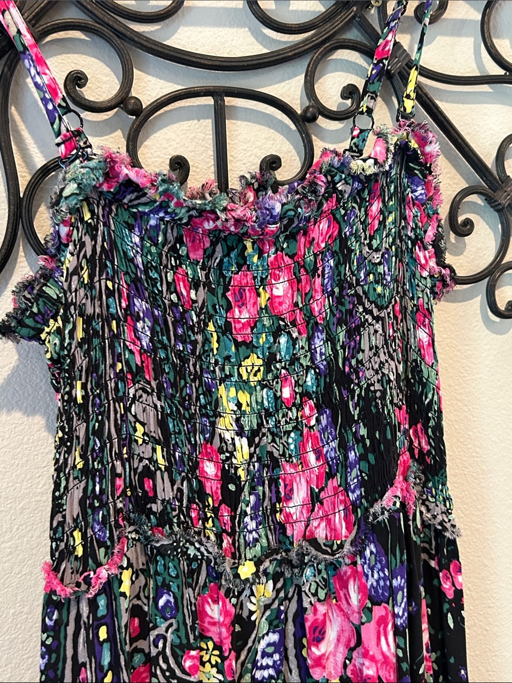 Free People " Easy Come" Floral Maxi Dress Size Medium View 2